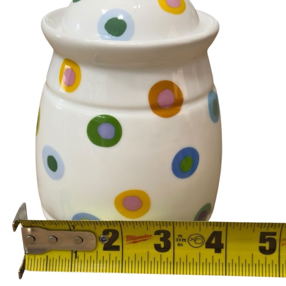 Daisy Dog Studio New York Colorful Polka Dot Jar with Lid. - Picture 5 of 9